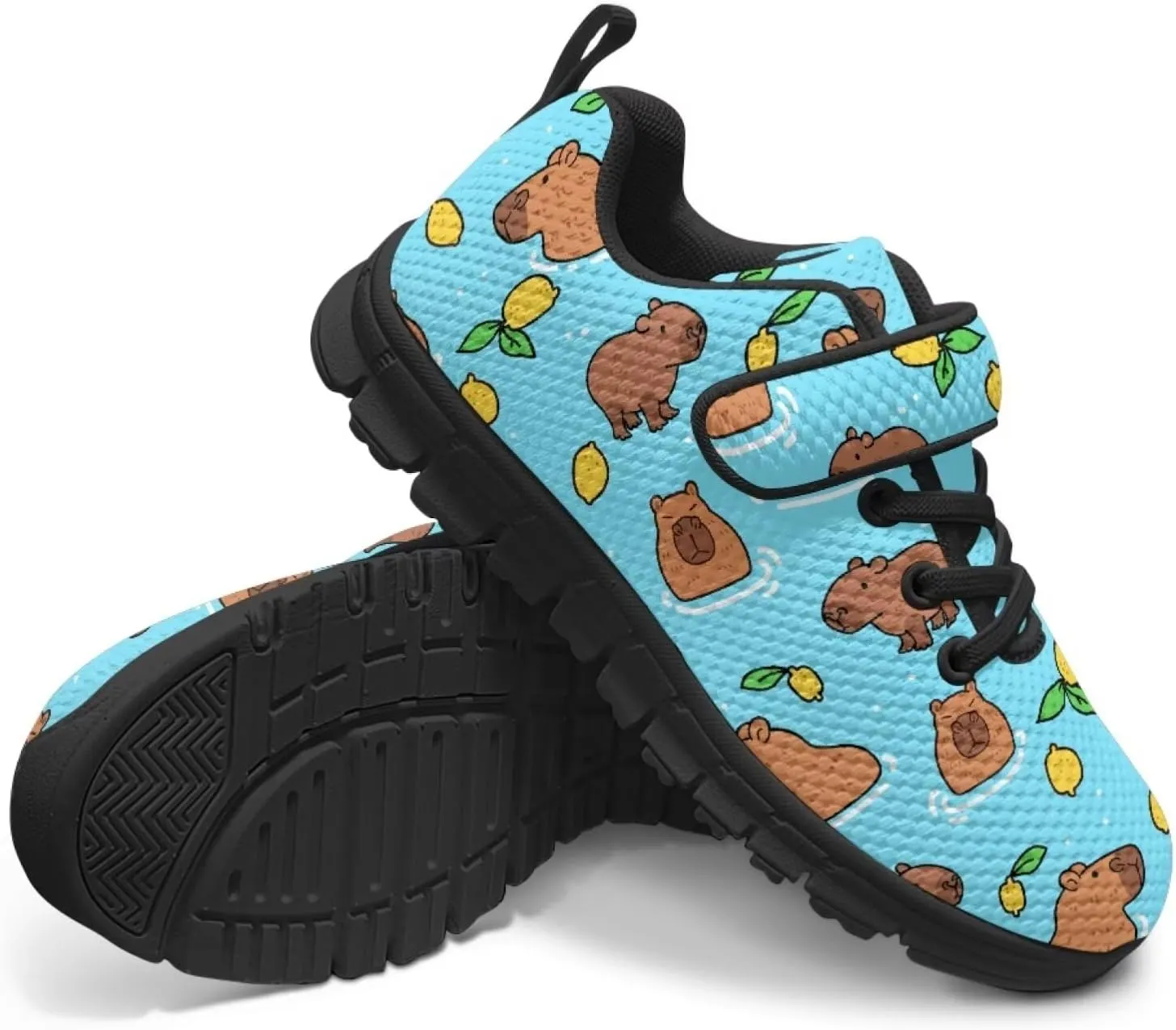 Little Kids Athletic Shoes for Boys Girls Sport Athletic Gym Walking Strap Sneakers Fitness Shoe