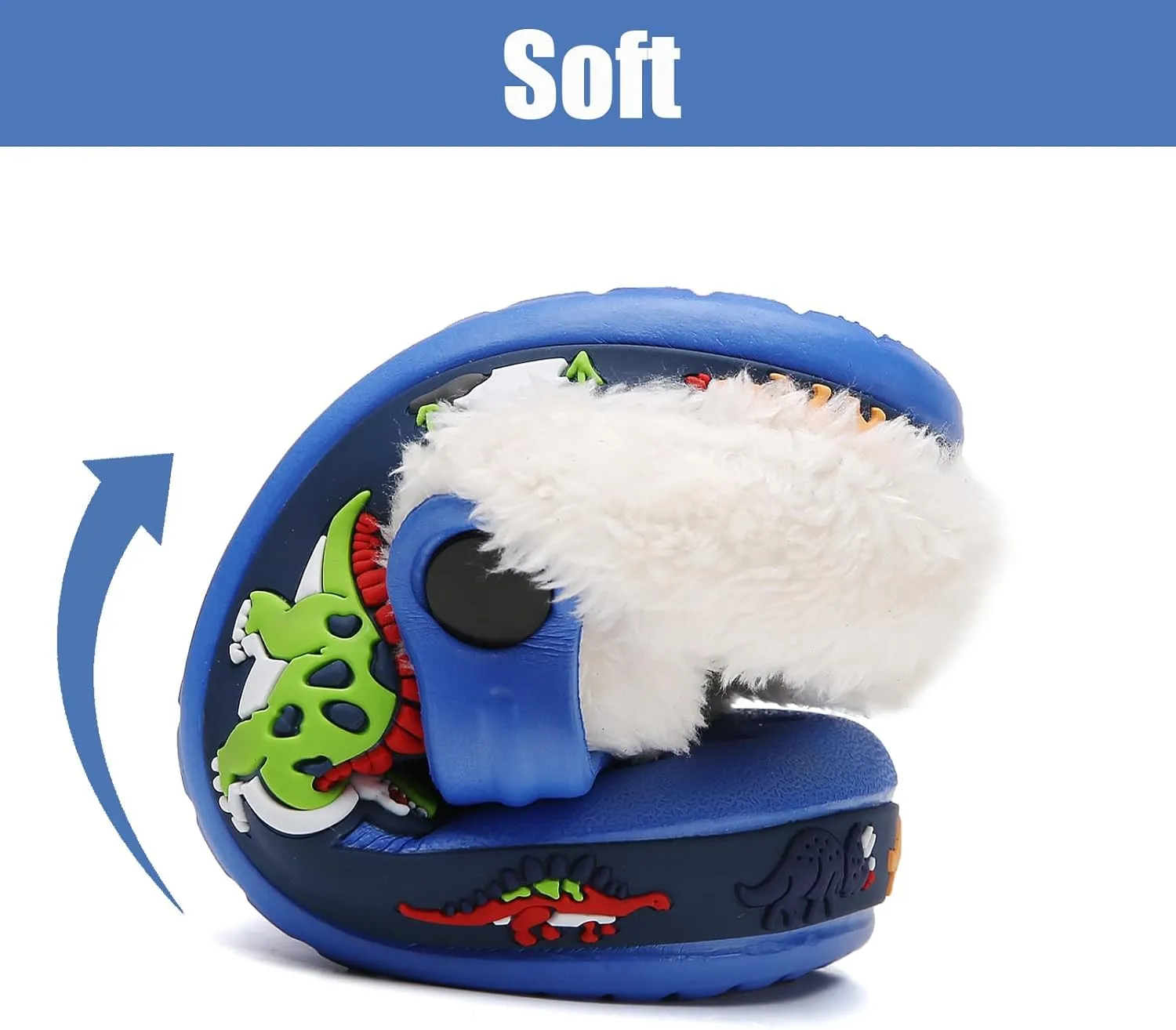 Little Kids Lined Clogs Boys Garden Slippers Kids Plush Warm Slippers Girls Fuzzy Plush Lined Home Bedroom Slippers