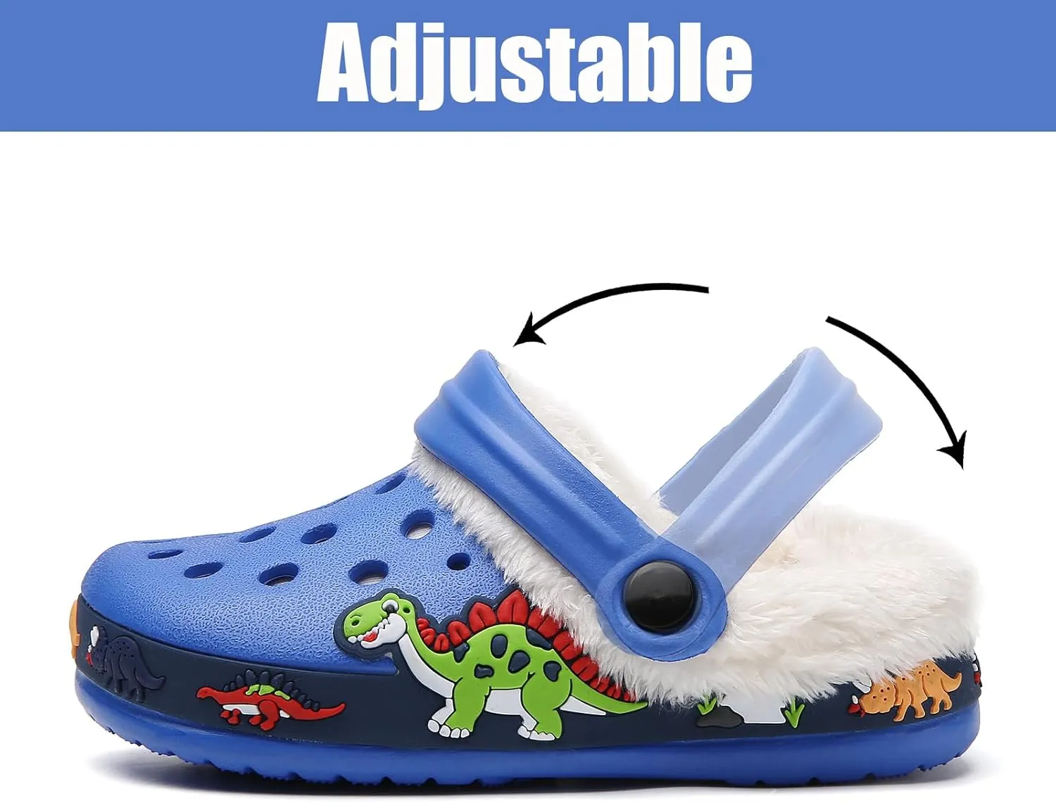 Little Kids Lined Clogs Boys Garden Slippers Kids Plush Warm Slippers Girls Fuzzy Plush Lined Home Bedroom Slippers