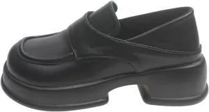 Loafers for Women Women's Casual Thick Soled Leather Shoes Stylish and Comfortable Footwear for Everyday Wear