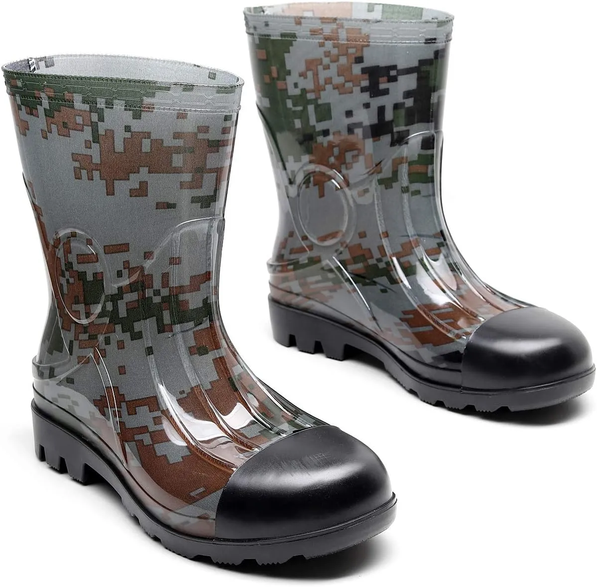 Man Knee High Rubber Rainboots Camo Waterproof Rubber Boots for Garden Man Rain Footwear Size