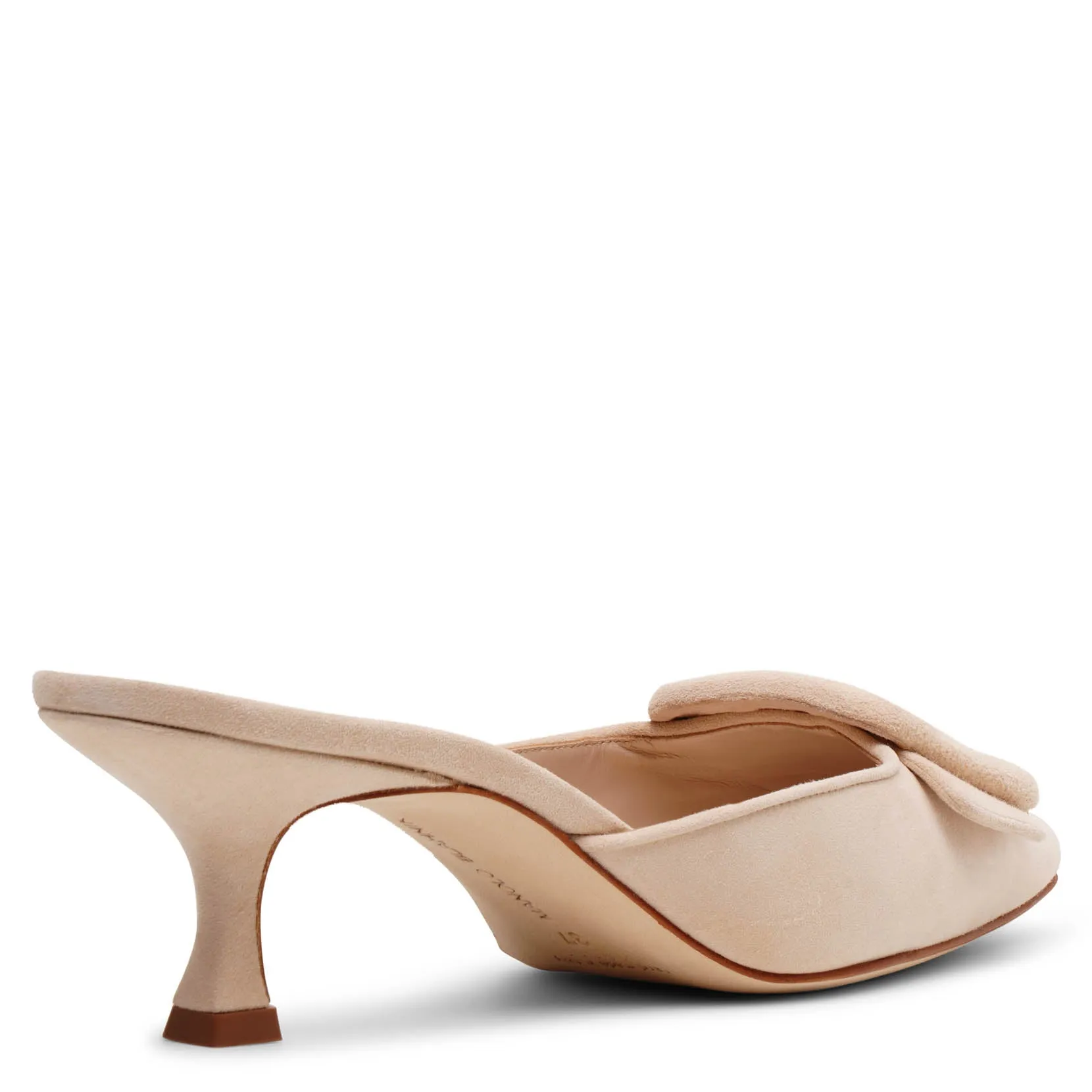 Maysale 50 beige suede mules