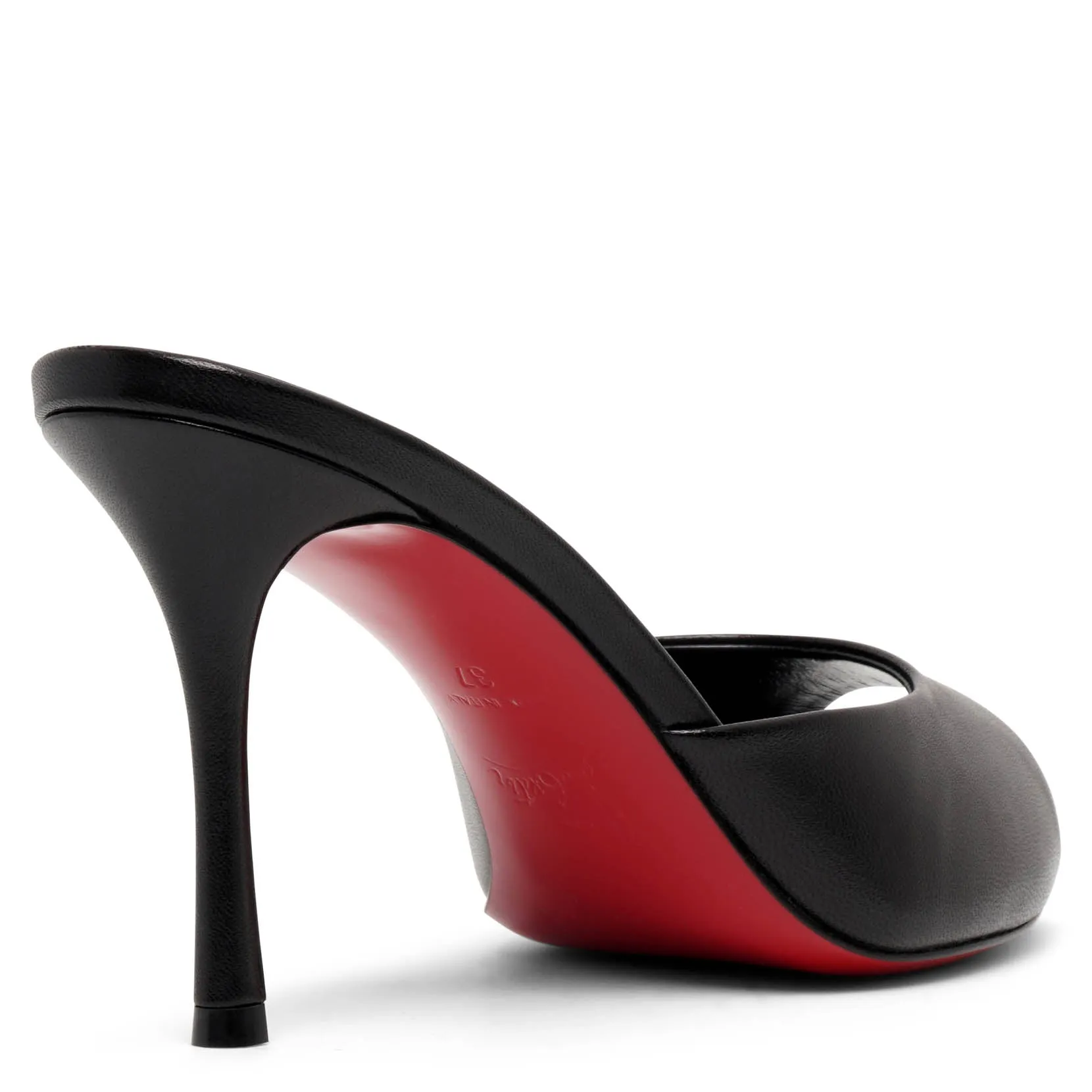 Me Dolly 85 black leather mules