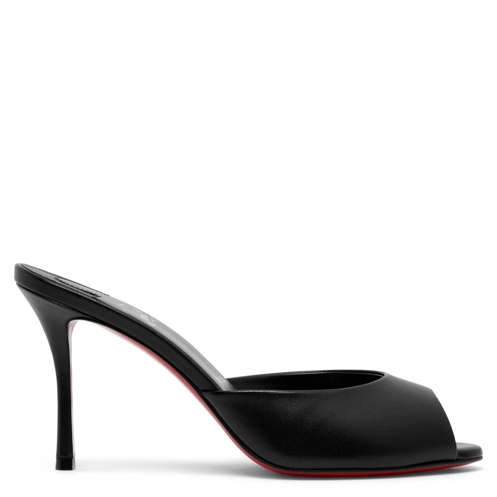 Me Dolly 85 black leather mules