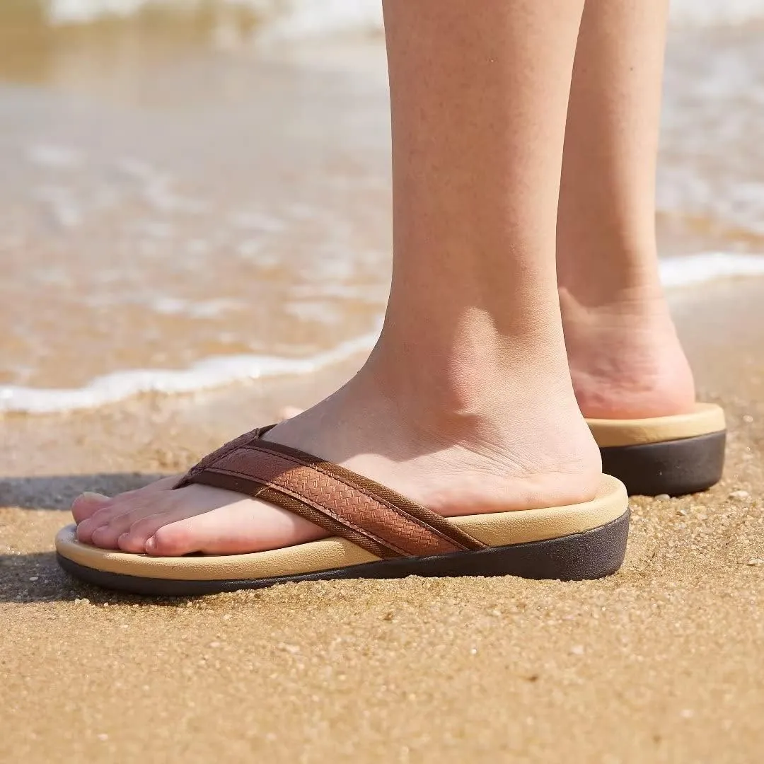 MEGNYA Womens Orthotic Flip Flops, Plantar Fasciitis Sandals for Flat Feet with Arch Support Thong Style Flip Flops, Comfortable Walking Sandals for Beach, Vacation