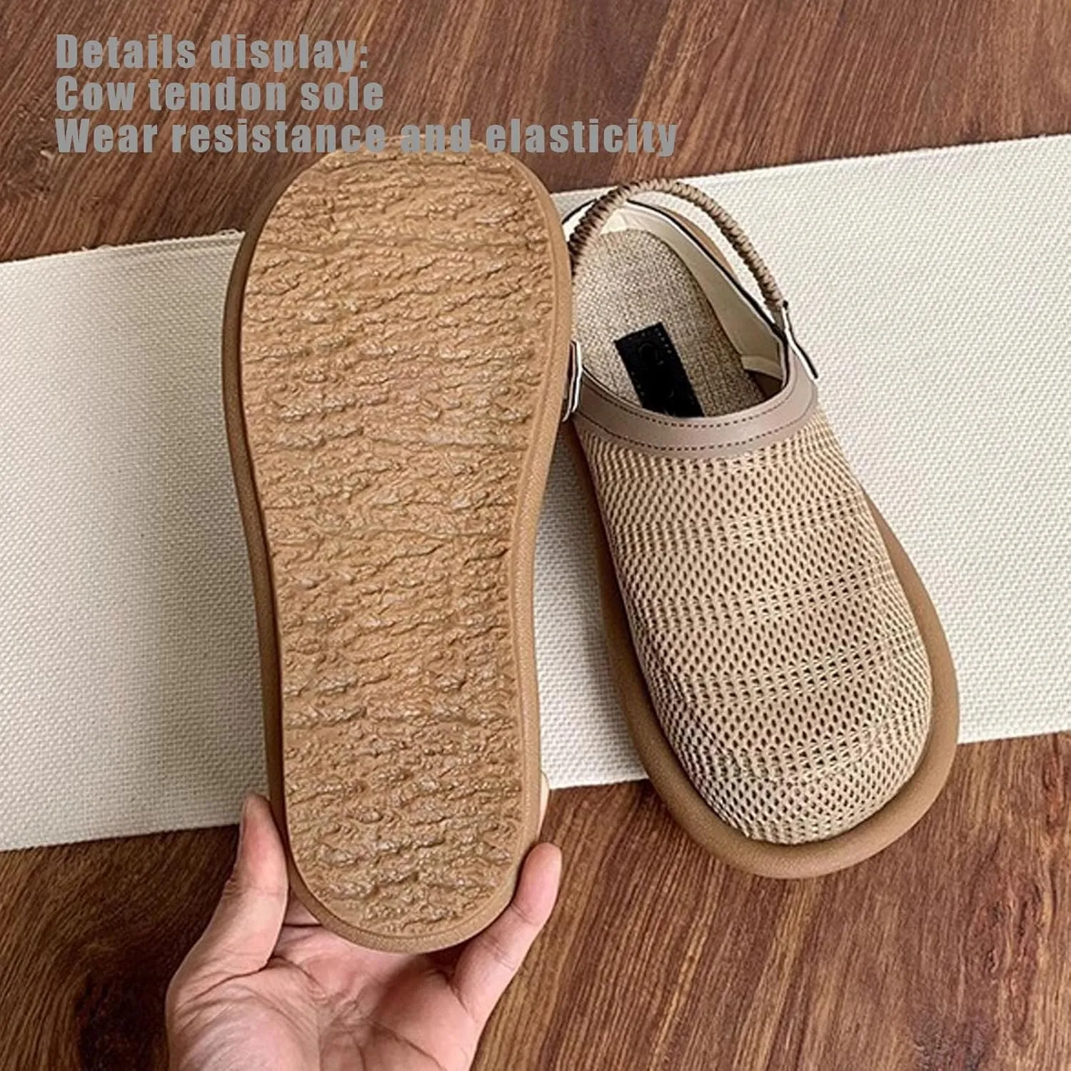 Men Women sandals round toe woven slippers House Slippers Sandals Breathable Slip On Home Shoes Indoor Outdoor Mules