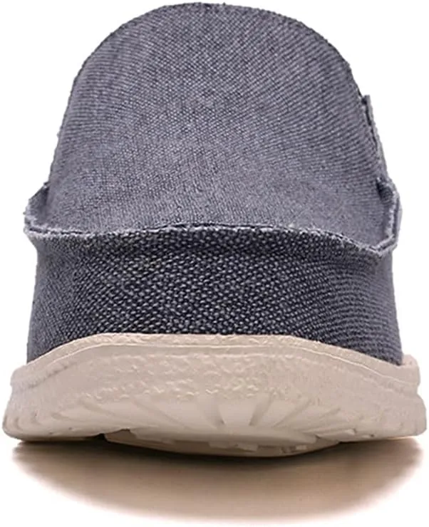 Mens Backless Slippers Canvas Mule Sneakers Breathable Slip on Driving Shoes