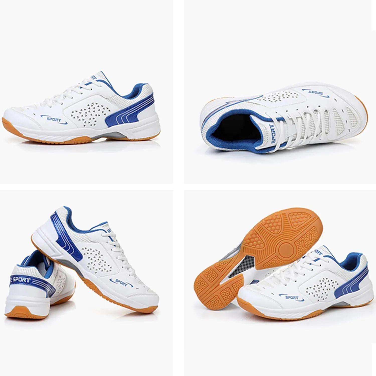 Mens Badminton Shoes Fashionable Breathable Pickleball Volleyball Sneakers for Indoor Court Non-Slip Outdoor Racketball