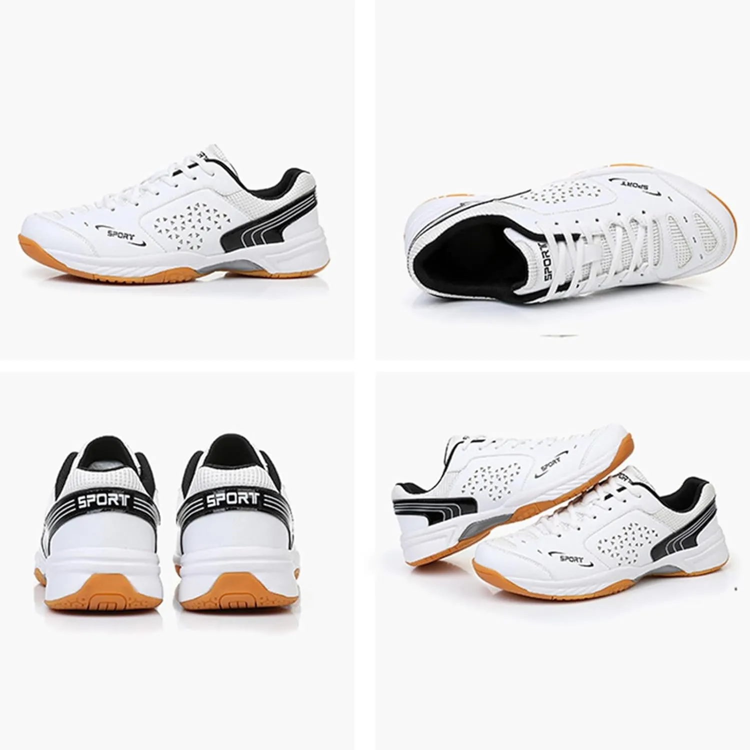 Mens Badminton Shoes Fashionable Breathable Pickleball Volleyball Sneakers for Indoor Court Non-Slip Outdoor Racketball