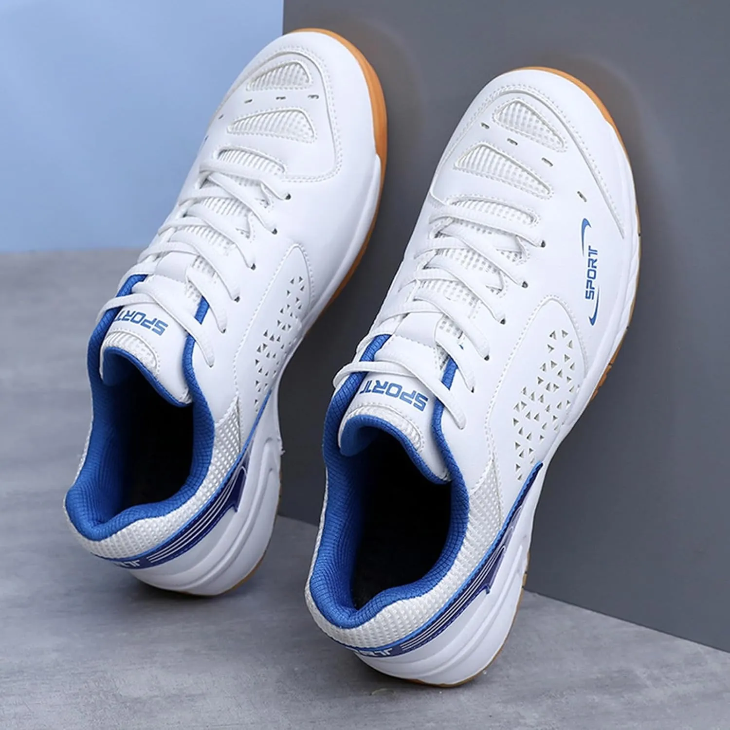 Mens Badminton Shoes Fashionable Breathable Pickleball Volleyball Sneakers for Indoor Court Non-Slip Outdoor Racketball