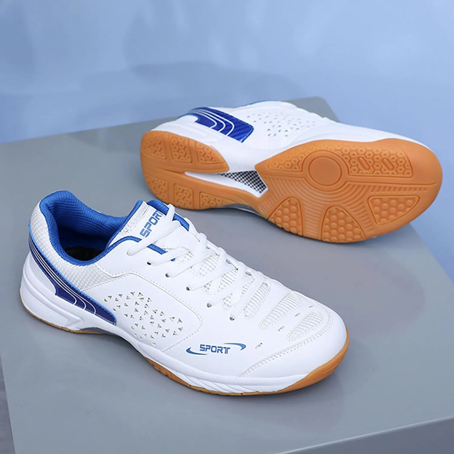 Mens Badminton Shoes Fashionable Breathable Pickleball Volleyball Sneakers for Indoor Court Non-Slip Outdoor Racketball