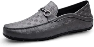 Men's Casual Formal Business Oxford Mens Loafers & Slip-Ons Dress Shoes Plaid Upper Tuxedo Shoes for Men