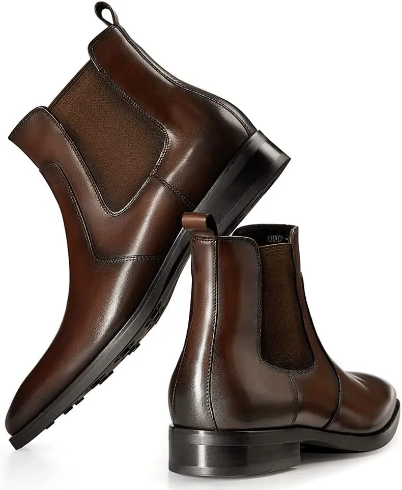 Mens Dress Boots Leather Chelsea Boots for Men