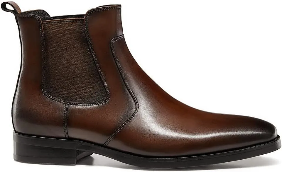 Mens Dress Boots Leather Chelsea Boots for Men