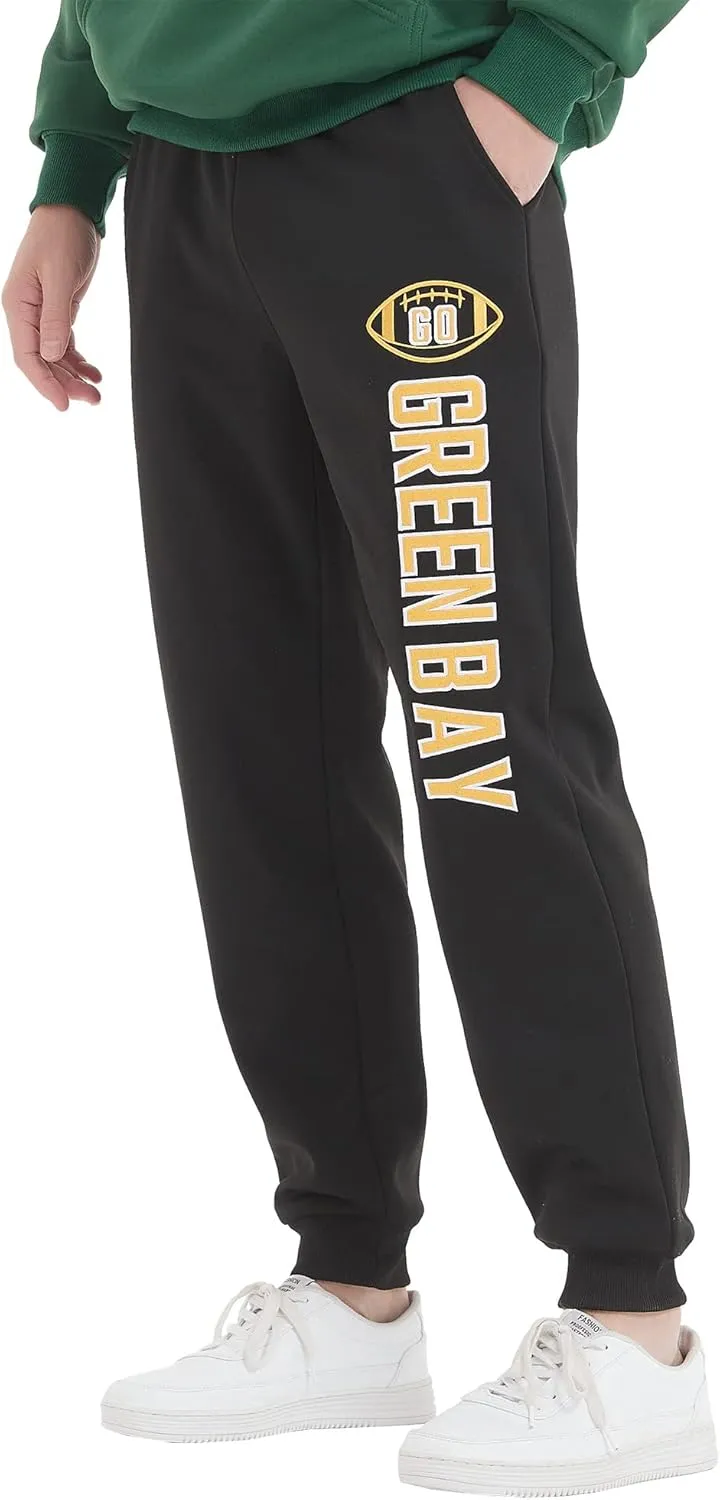 Mens Embroidery Go City Name Sweatpants Active Soft Fleece Jogger Sport Lounge Pants