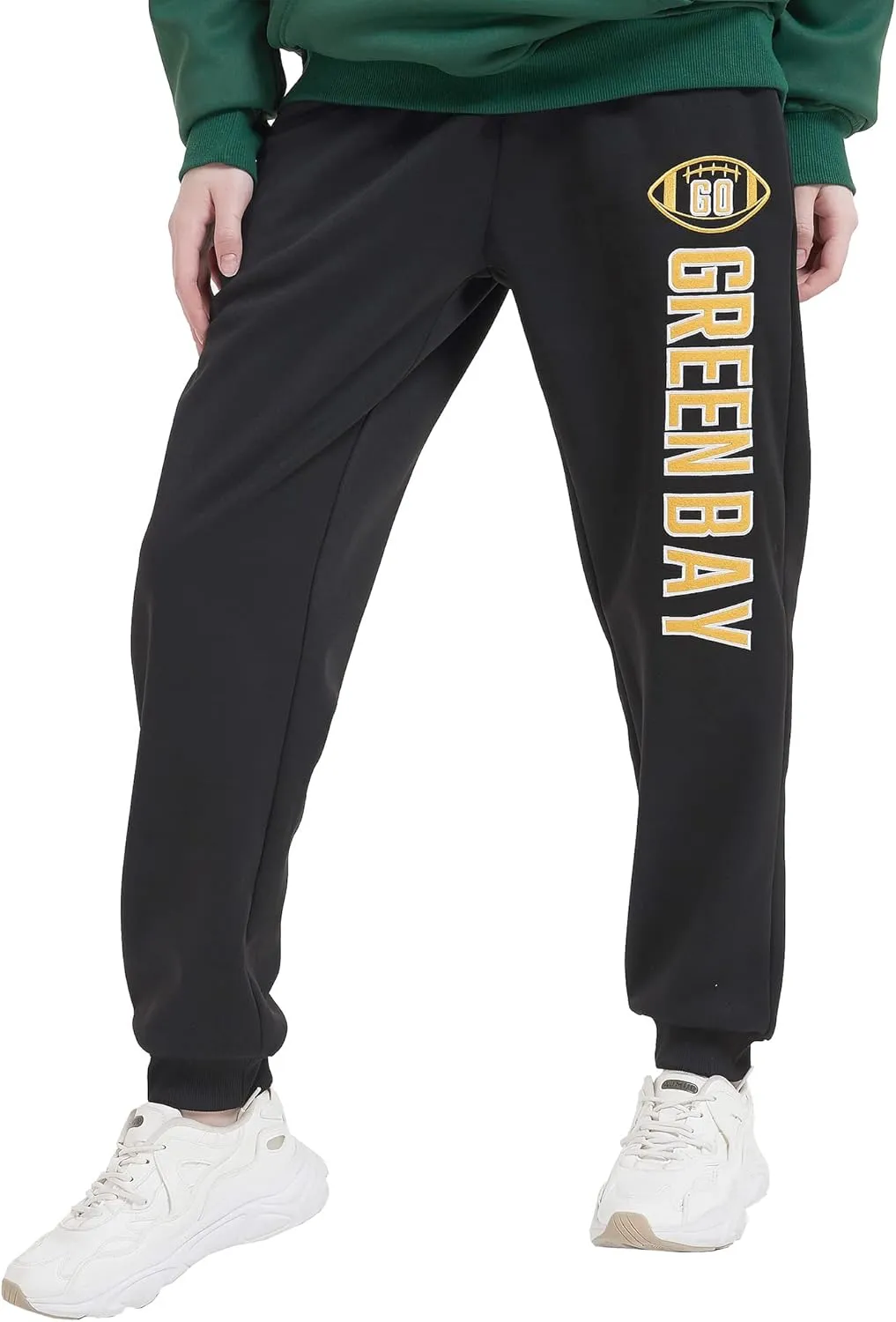 Mens Embroidery Go City Name Sweatpants Active Soft Fleece Jogger Sport Lounge Pants