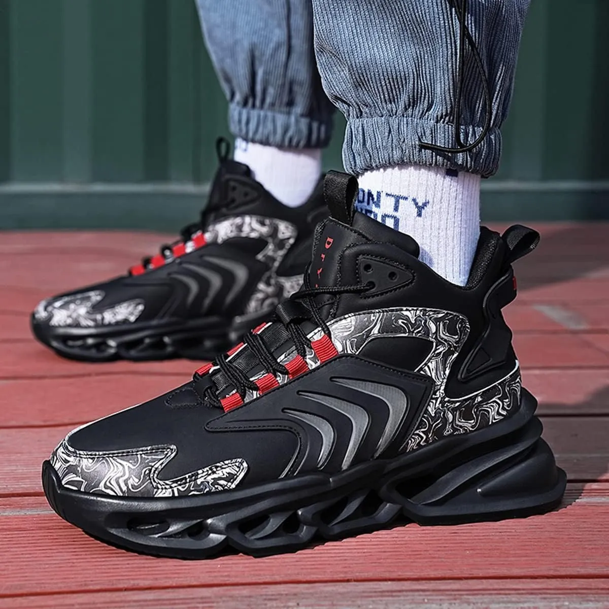 Men's Fashion Sneakers - Lightweight Running Shoes for Casual Wear & Tennis - Comfortable Gym Workout Shoes with Cushioned Support for Outdoor Fitness