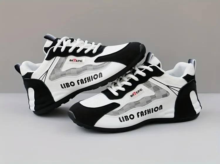 Men's Fashion Sneakers Running Shoes Lace Up Non Slip for Teenager Outdoor Training Workout, All Seasons