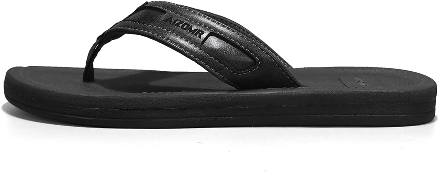 Mens Flip Flops Comfortable Walking Thong Sandals Non Slip Open-Toe Lightweight Summer Beach Slippers Indoor and Outdoor