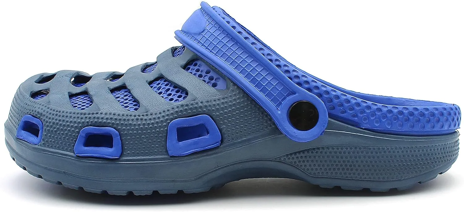 Men's Garden Clogs Shoes Slippers Sandals Two Tone Ventilated Summer Beach Casual Relax Backyard