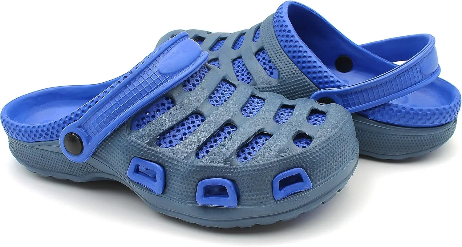 Men's Garden Clogs Shoes Slippers Sandals Two Tone Ventilated Summer Beach Casual Relax Backyard