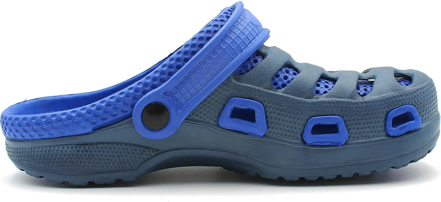 Men's Garden Clogs Shoes Slippers Sandals Two Tone Ventilated Summer Beach Casual Relax Backyard