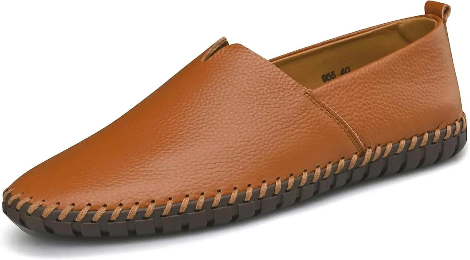 Men's Leather Loafers Slip-in, Soft and Breathable, Hand-Stitched, Stylish Casual Shoes, Light Driving Dress Shoes