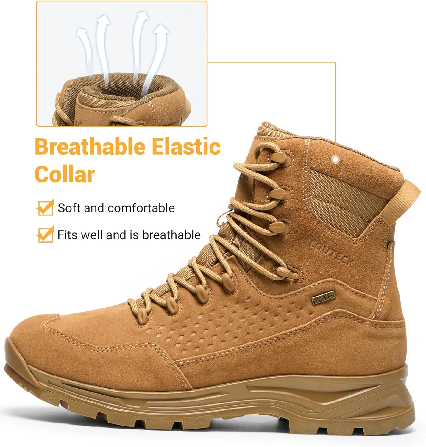 Men's Military & Tactical Boots – Waterproof & Comfortable Boots for Men, Perfect for Work, EMS, Hiking, and Combat
