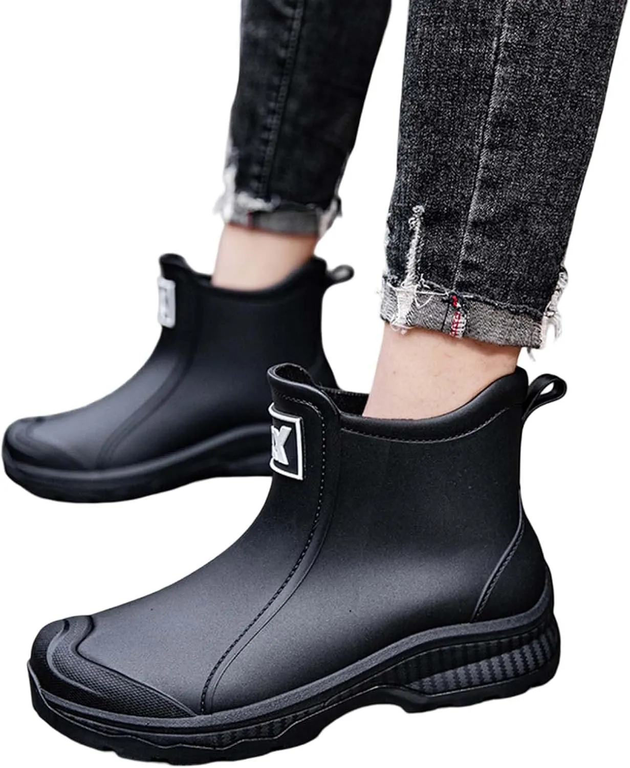 Men's Rain Shoes for Outdoor Activities Comfortable Slip Rubber Boots Ideal for Gardening Fishing Hiking and