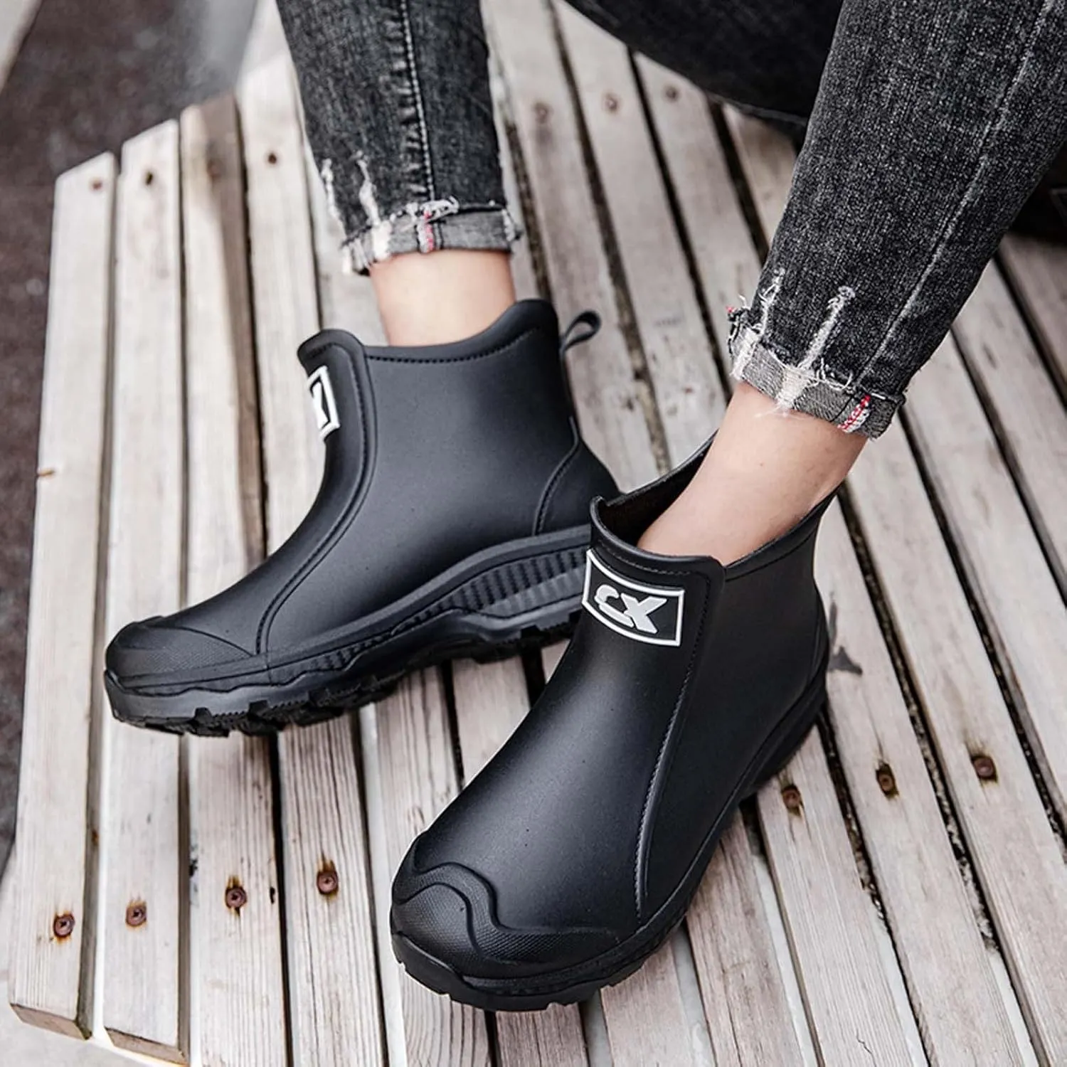 Men's Rain Shoes for Outdoor Activities Comfortable Slip Rubber Boots Ideal for Gardening Fishing Hiking and