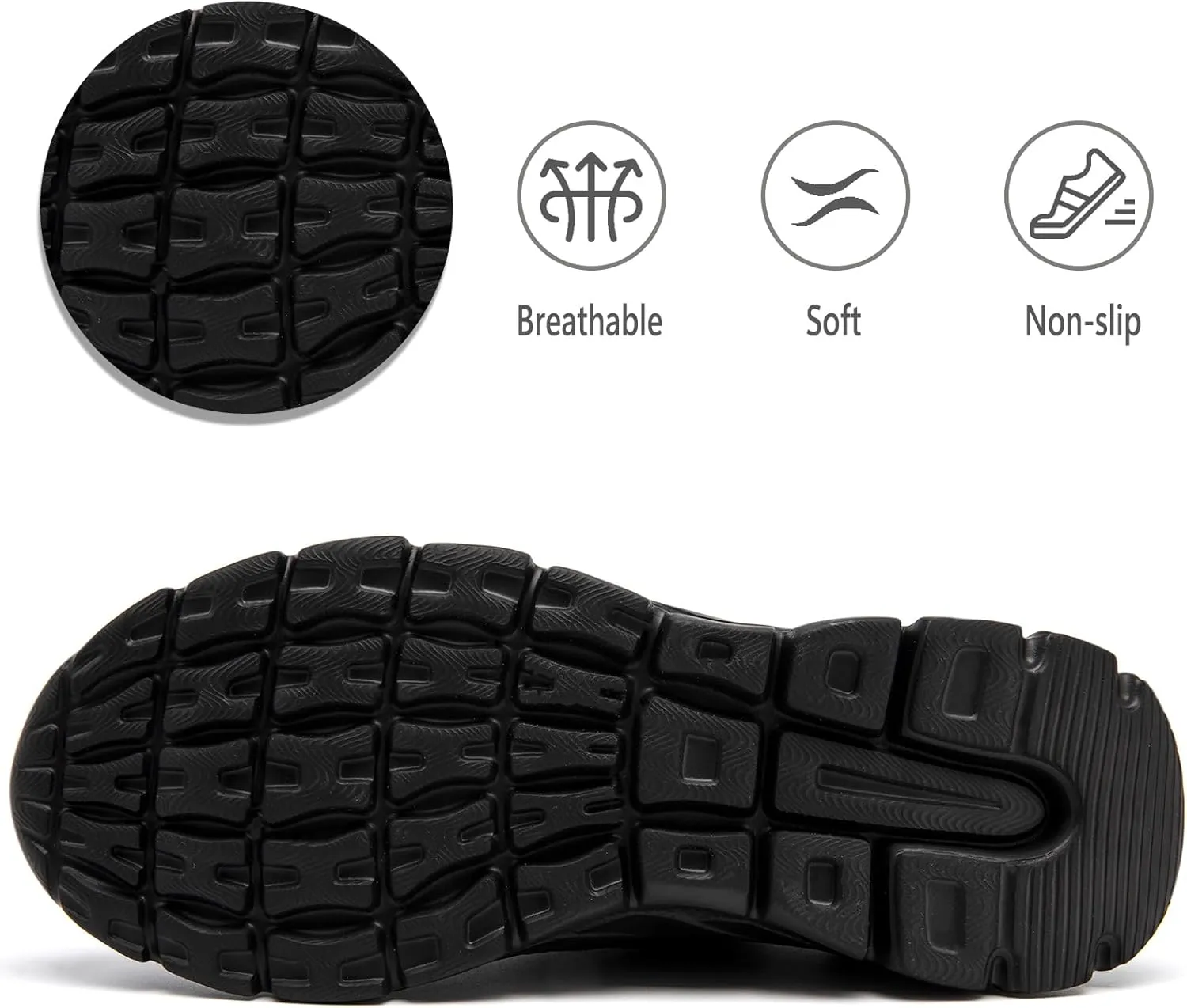 Mens Running Shoes Fashion Sneakers Slip on Breathable Tennis Gym Sports Workout Walking Shoes Lightweight