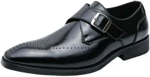 Men's Slip-on Driving Moc Loafer Men Fashion Comfort Classic Brogue Toe Slip On Loafers Oxford Dress Shoes