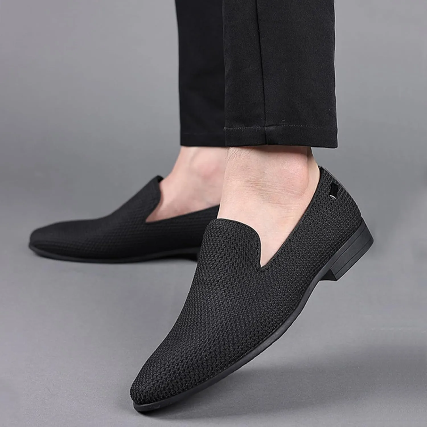 Men's Tuxedo Dress Loafers Slip-on Lightweight Business Wedding Dress Shoes Fashion Penny Smoking Shoes