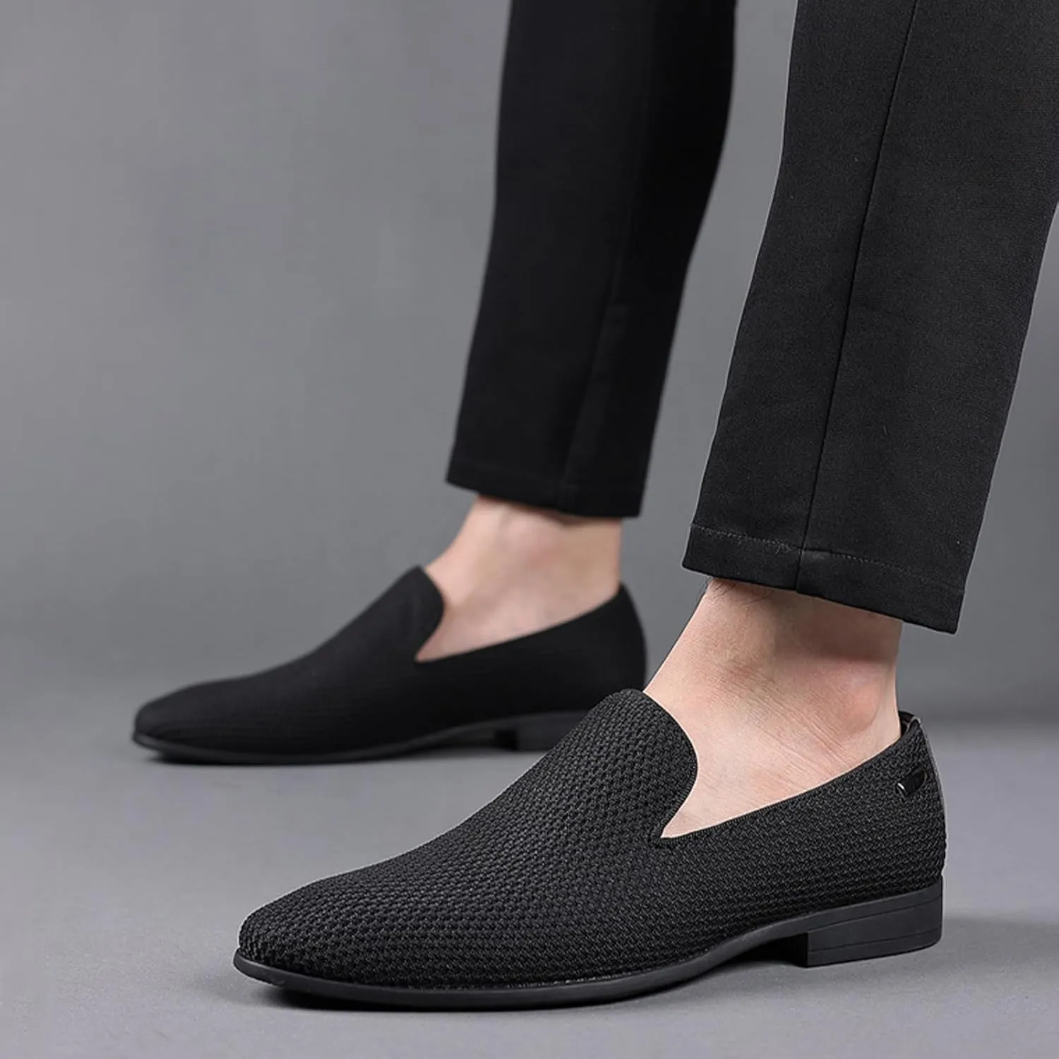 Men's Tuxedo Dress Loafers Slip-on Lightweight Business Wedding Dress Shoes Fashion Penny Smoking Shoes
