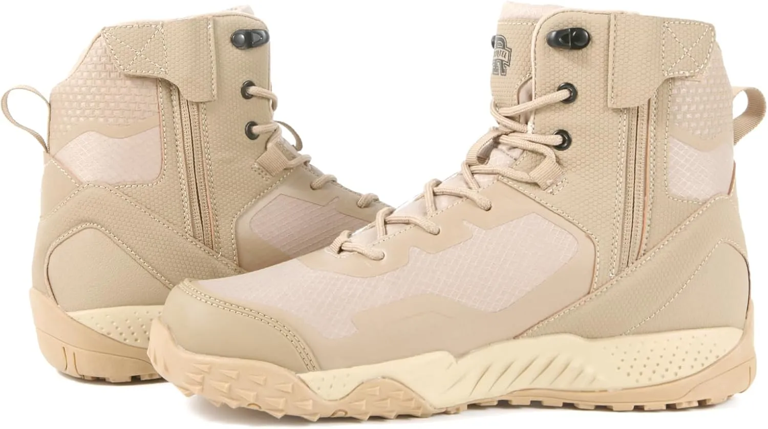 Men's Waterproof Lightweight Military and Tactical Boots Hiking Boots Work Boots Side Zipper Combat Boots