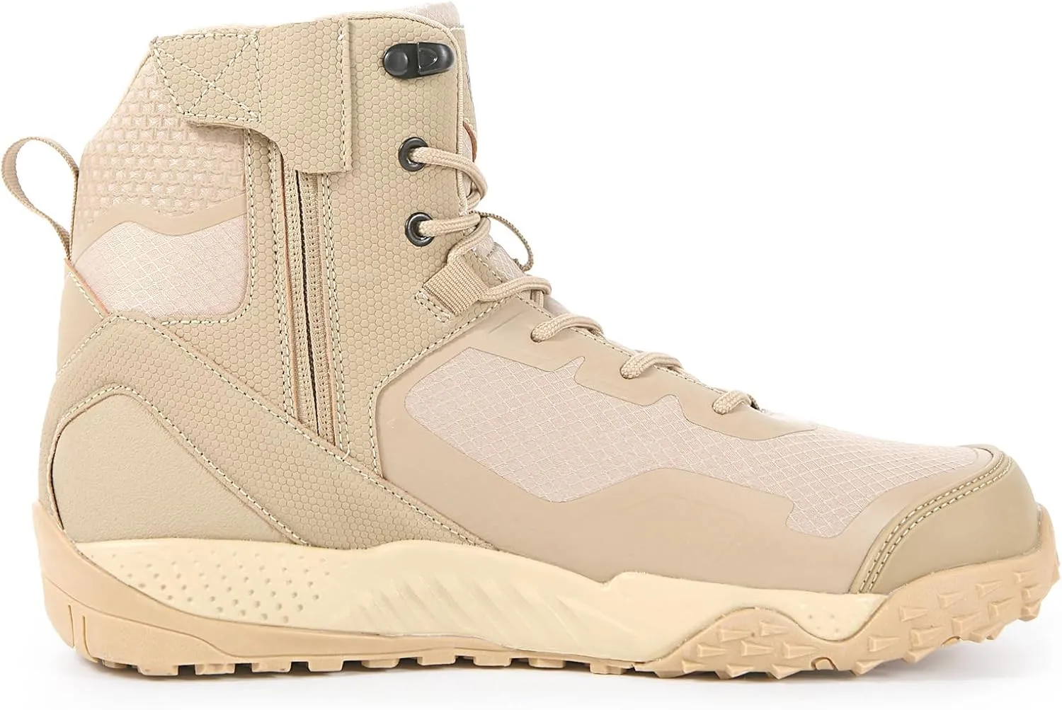 Men's Waterproof Lightweight Military and Tactical Boots Hiking Boots Work Boots Side Zipper Combat Boots