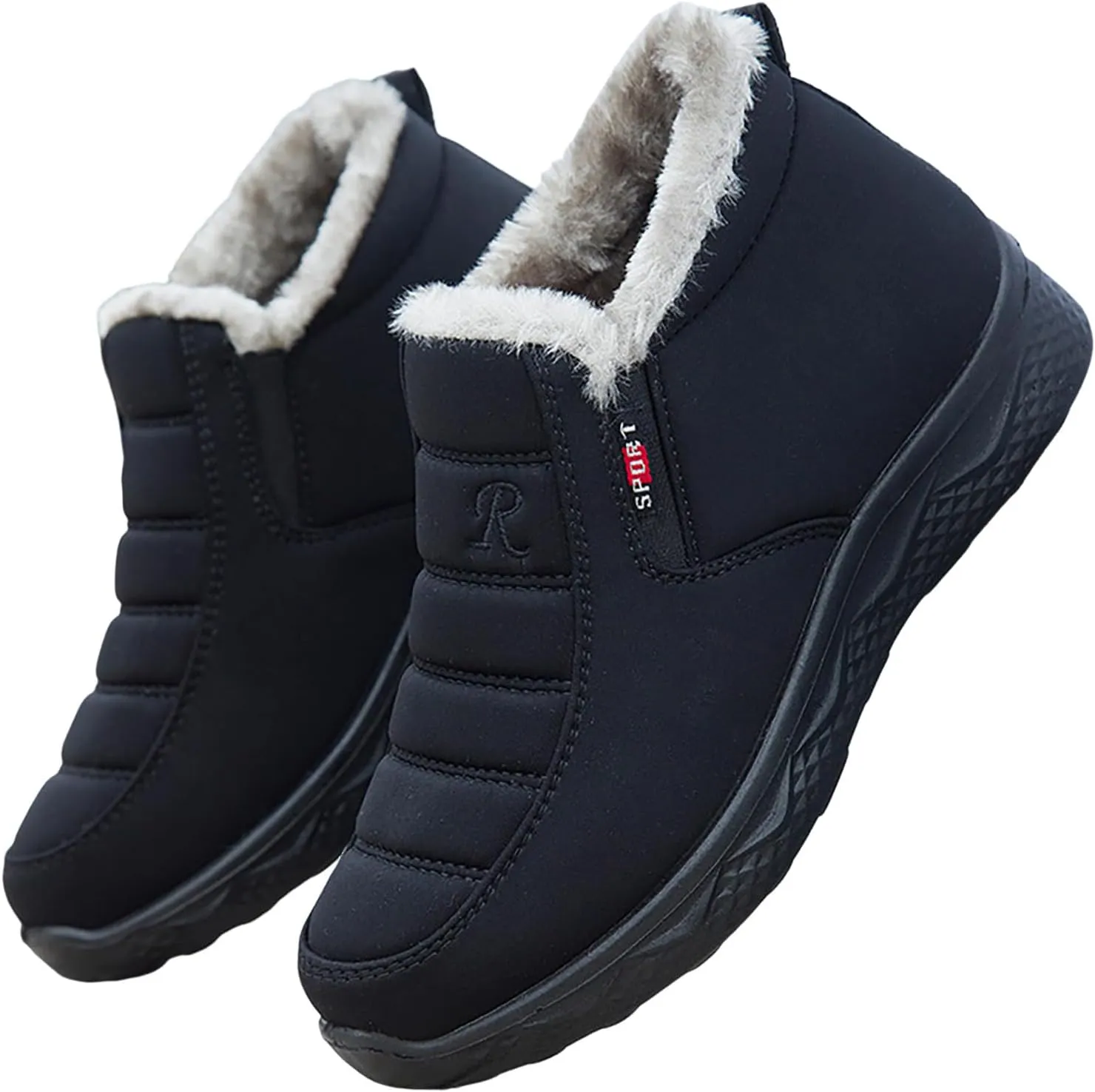 Men's Women's Snow Boots Winter Boots for Women Men Platform Fashion Sneakers Anti-Slip Waterproof Outdoor Shoes Warm Fur Lined Ankle Booties Comfortable Shoes for Women Cozy Insulated Short Boots
