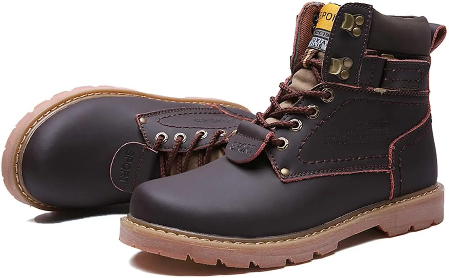Men's Work Boots Steel Toe Hiking Sneakers Ankle Ladies Women's Workout Shoes Winter Platform Shoes Slip Resistant Safety Hike Grounded Footwear