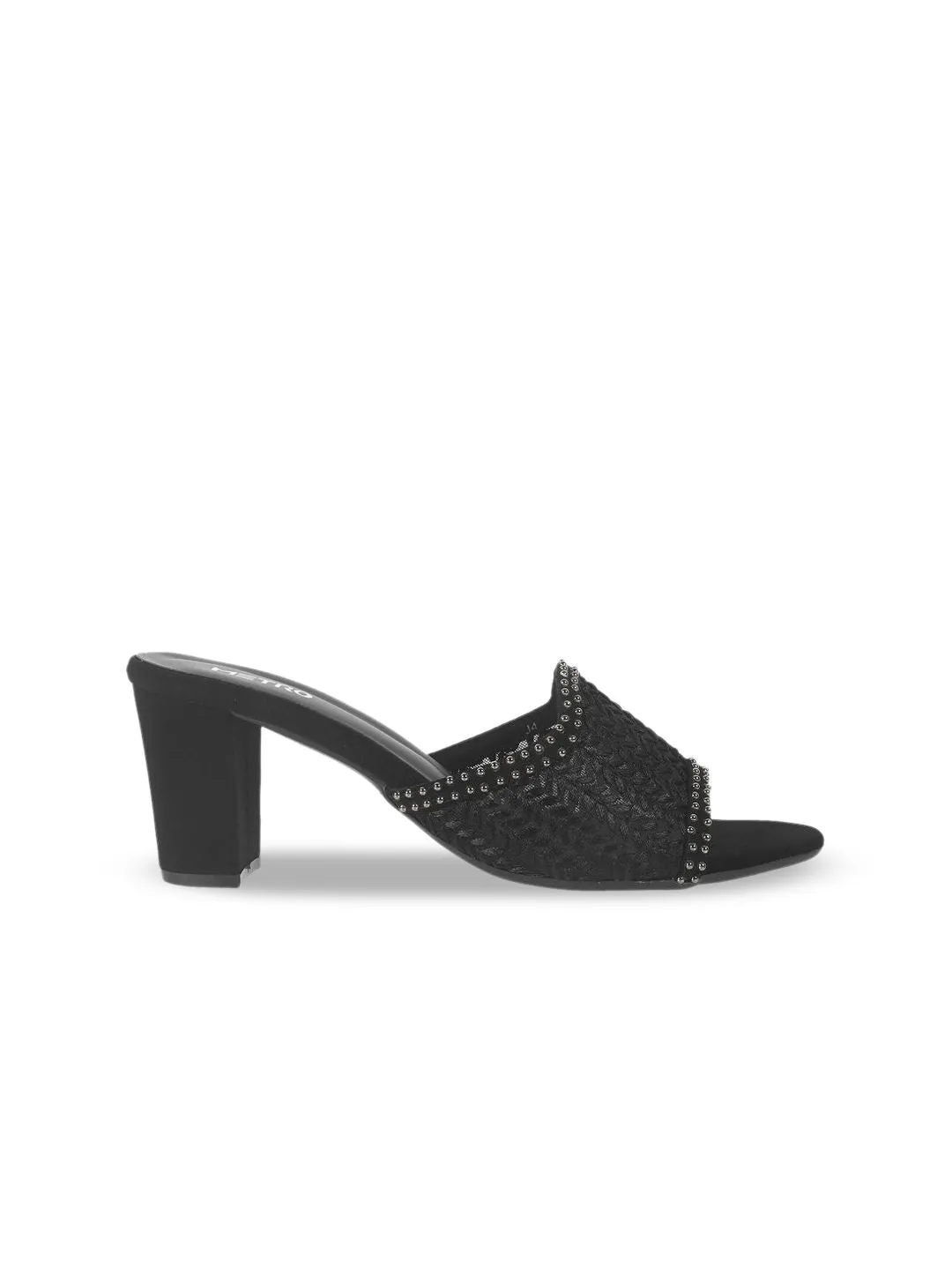 Metro Women Peep Toe Embellished Flatform Heel Sandals
