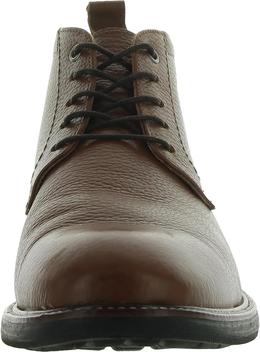 MJNY Mens Casual Comfortable Genuine Leather Chukka Laceup Ankle Boots Lightweight Breathable Classic Fashion Chelsea Dress Boots
