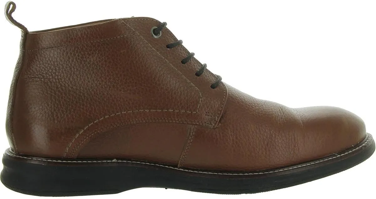 MJNY Mens Casual Comfortable Genuine Leather Chukka Laceup Ankle Boots Lightweight Breathable Classic Fashion Chelsea Dress Boots