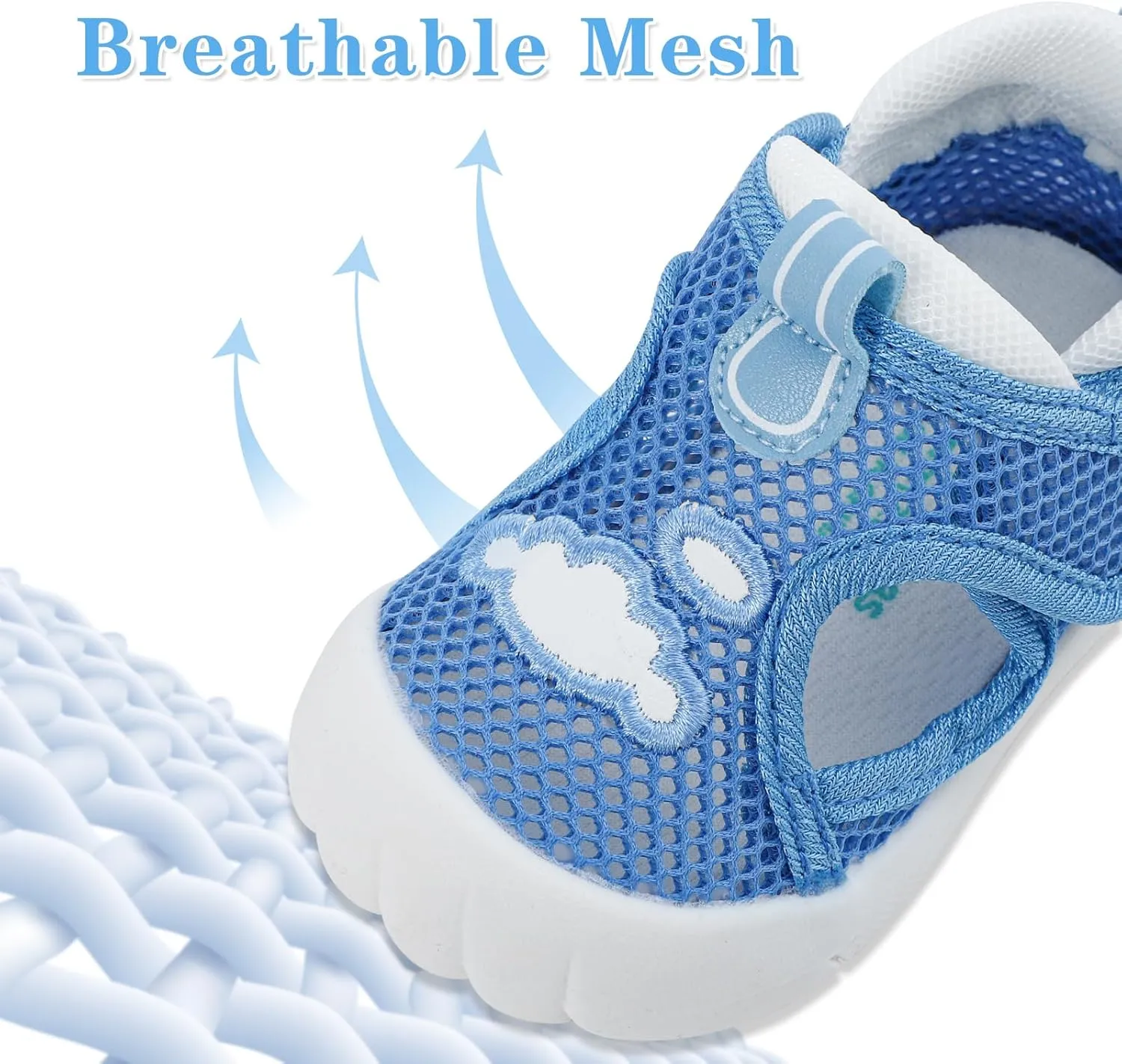 MK MATT KEELY Toddler Sandals Summer Kids Water Sandals Closed Toe Adjustable Water Shoes Outdoor Lightweight Beach Shower Shoes for Boys Girls