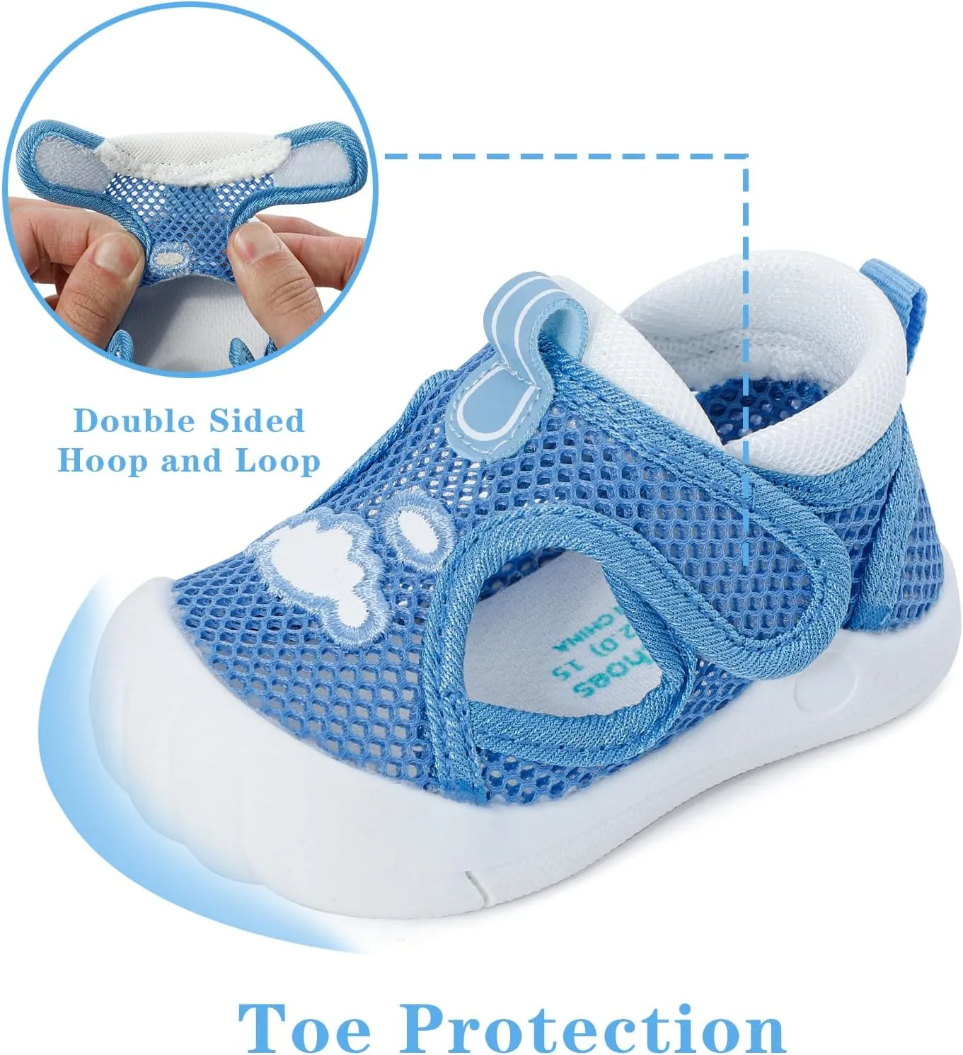 MK MATT KEELY Toddler Sandals Summer Kids Water Sandals Closed Toe Adjustable Water Shoes Outdoor Lightweight Beach Shower Shoes for Boys Girls