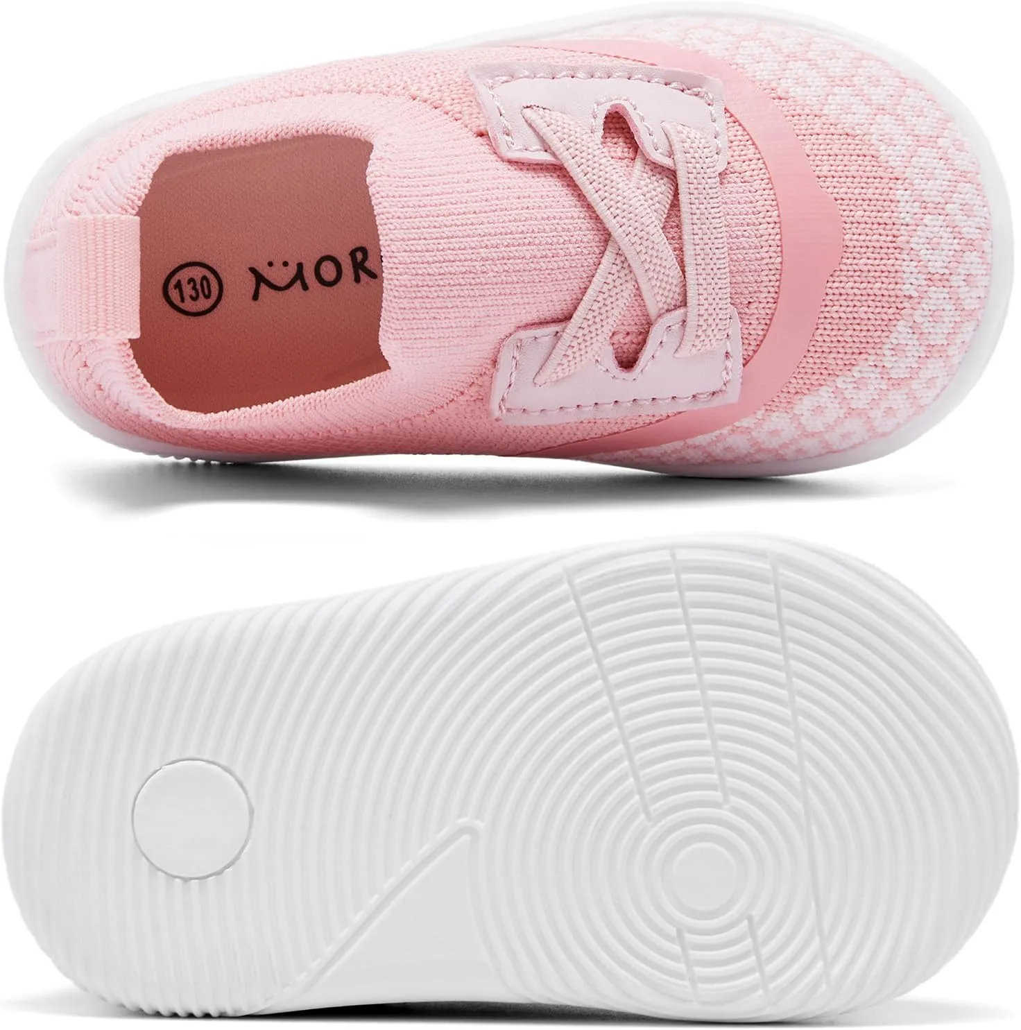 MORENDL Toddler Slip On Sneakers Baby Walking Shoes Non-Slip Breathable Boys & Girls Tennis Shoes Infant Running Shoes
