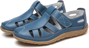 Mules for Women Wedge Sandals Comfortable Dressy Summer Closed Toe Casual Slip On Shoes with Adjustable Hook Loop Alicegana Comfort on Walking Orthopedic Low Heel Sandal Mule Slippers Clogs