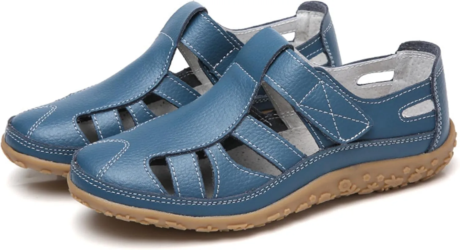 Mules for Women Wedge Sandals Comfortable Dressy Summer Closed Toe Casual Slip On Shoes with Adjustable Hook Loop Alicegana Comfort on Walking Orthopedic Low Heel Sandal Mule Slippers Clogs