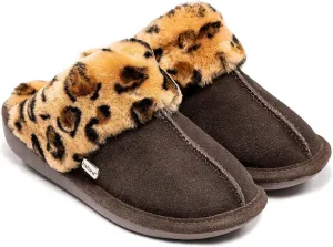 Natural Women's Marilyn Slippers Indoor Outdoor Fluffy Mules Warm Comfortable Slip-On House Shoes | 100% Real Suede Upper, Plush Sheepskin Lining, Cushioned EVA Sole