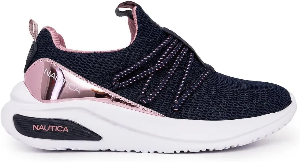 Nautica Kids Athletic Slip-On Sneakers - Comfortable Bungee Running Shoes for Boys and Girls - Stylish and Supportive Footwear for Active Kids (Big Kid/Little Kid/Toddler)