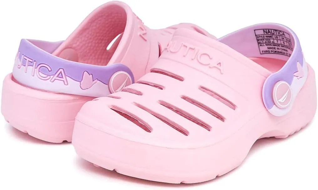 Nautica Kids Clog Sandals – Slip-On Lightweight Water Shoes with Adjustable Heel Strap – Comfortable EVA Slip-Resistant Clogs for Boys & Girls – Toddler & Youth Sizes