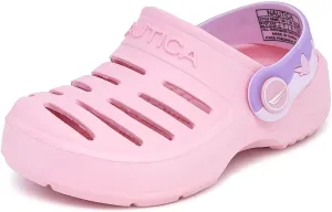 Nautica Kids Clog Sandals – Slip-On Lightweight Water Shoes with Adjustable Heel Strap – Comfortable EVA Slip-Resistant Clogs for Boys & Girls – Toddler & Youth Sizes